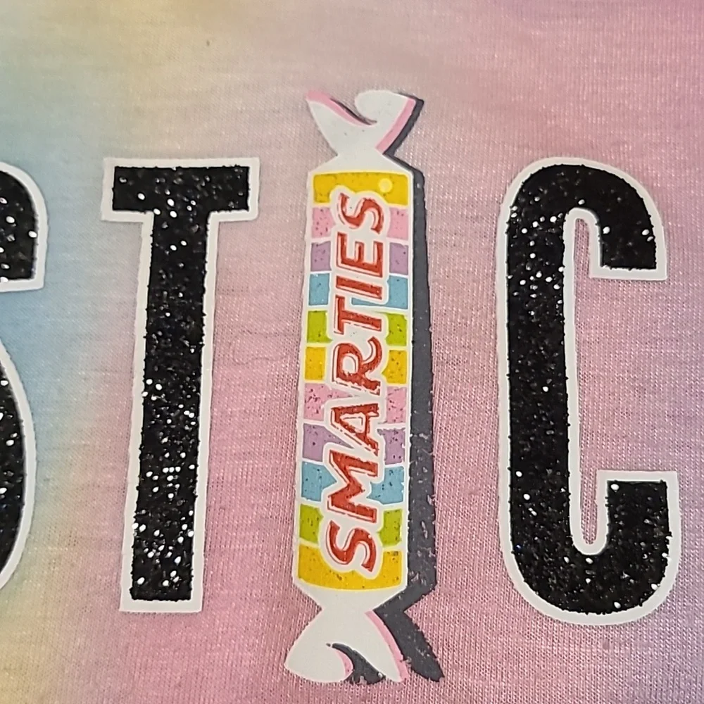 Justice Kids Tie-Dye Smarties Long Sleeve Shirt - Girl's Small